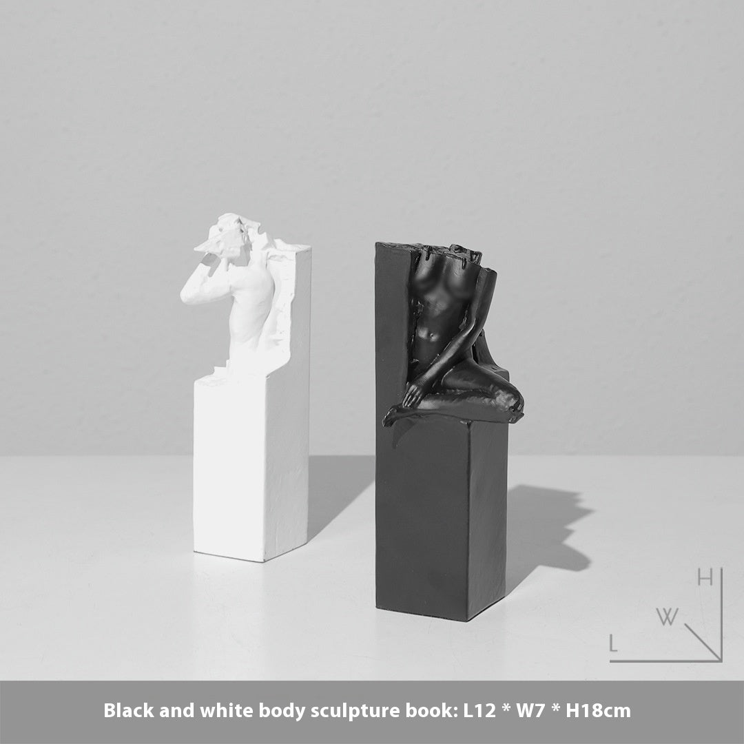 Lyxen Abstract Duo – Modern Art Bookend Sculptures