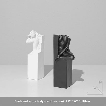 Lyxen Abstract Duo – Modern Art Bookend Sculptures