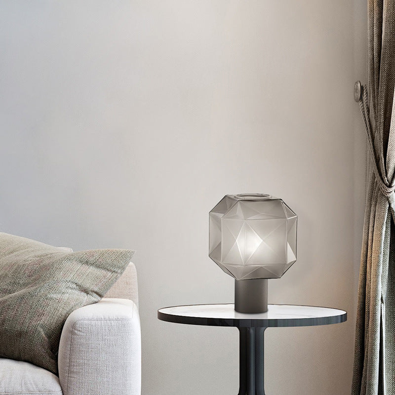 LYXEN™ Elara – Glass & Hardware Bedside Lamp