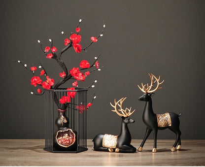 Lyxen White Serenity – Ceramic Deer Sculpture