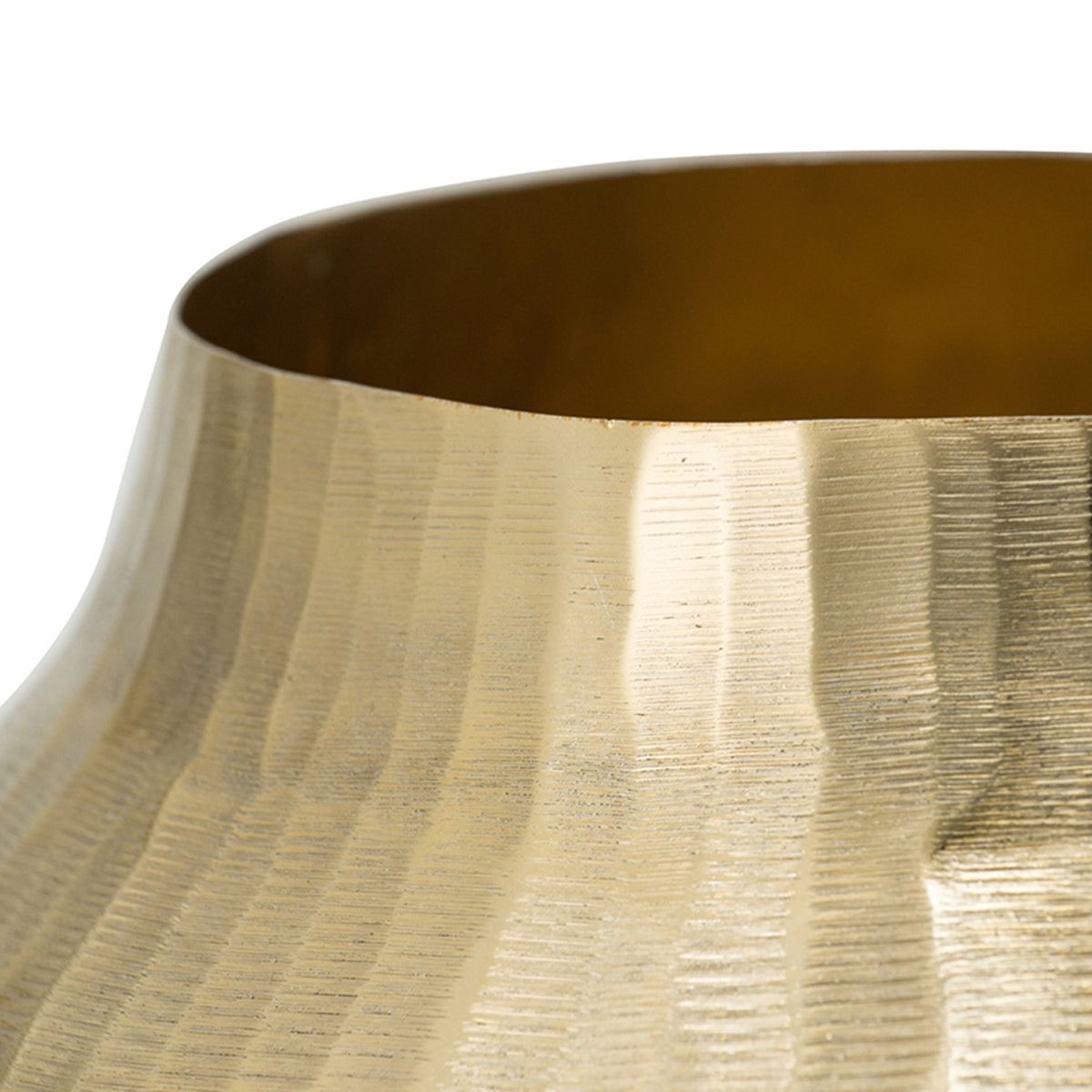 Lyxen™ Golden Horizon – Aluminum Accent Vase