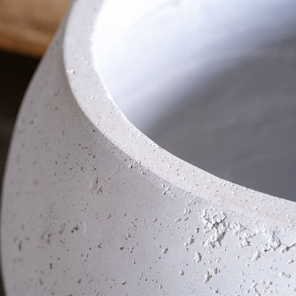 Lyxen™ Ivory Orb – Concrete Sphere Planter